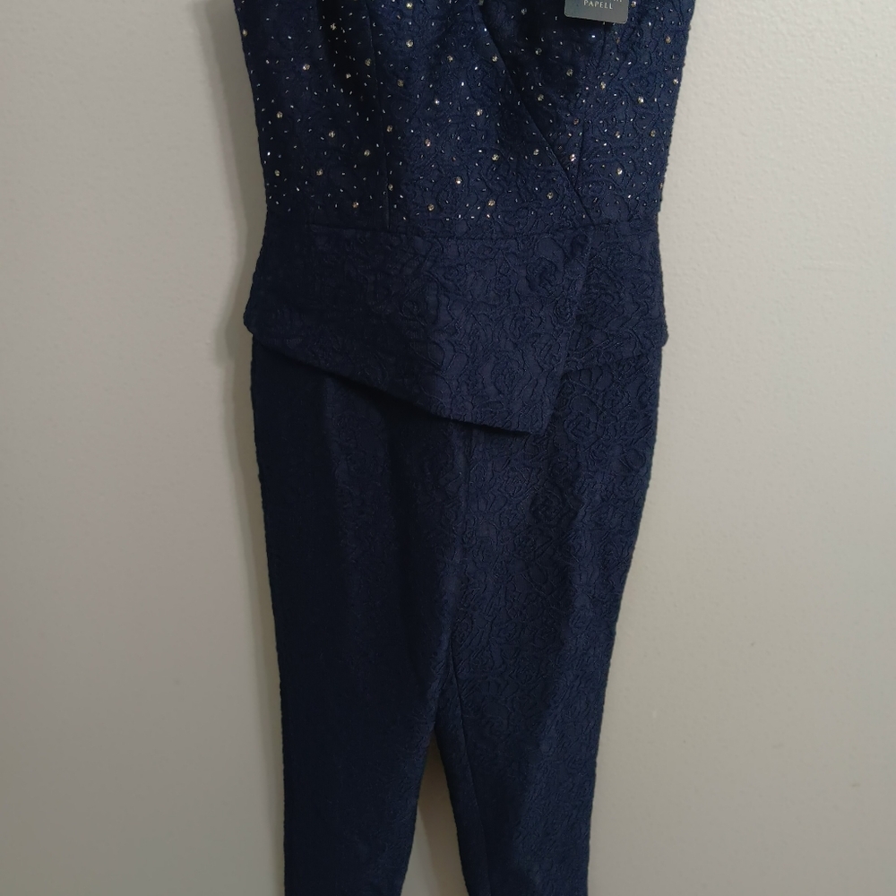 Adrianna Papell  Jumpsuit  Navy Blue Dress - Picture 7 of 9